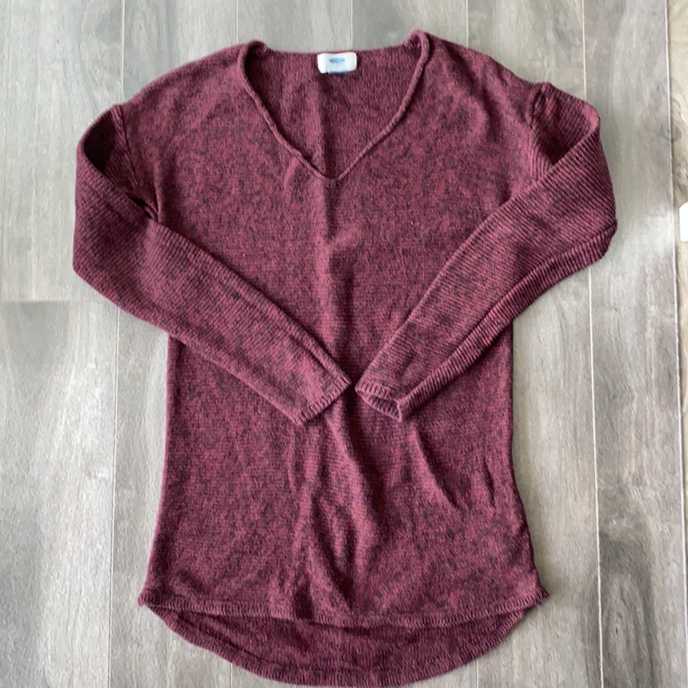 Women’s Old Navy v-neck red and black sweater